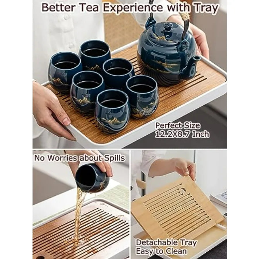 Blue Porcelain Tea Set