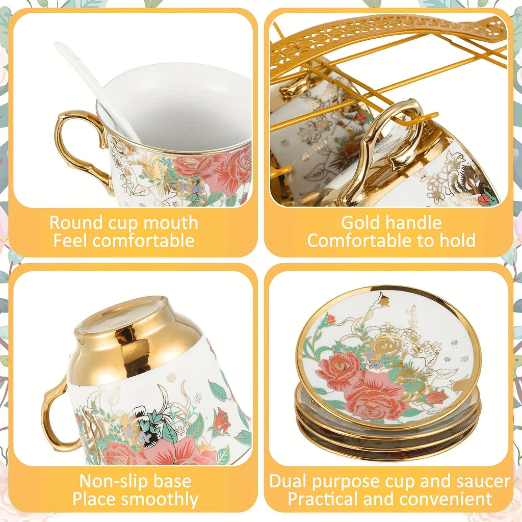 Pink Porcelain Tea Set