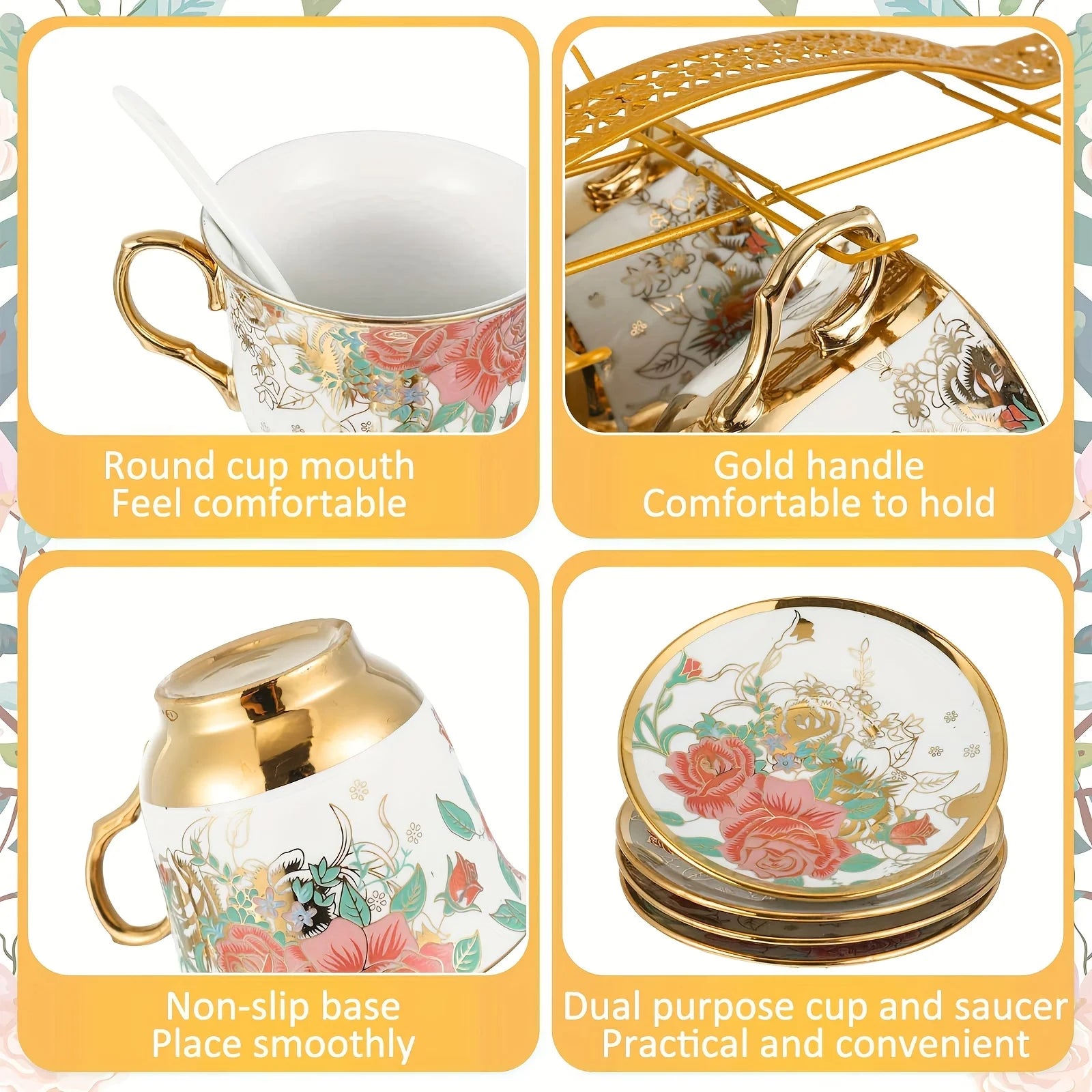 Pink Porcelain Tea Set