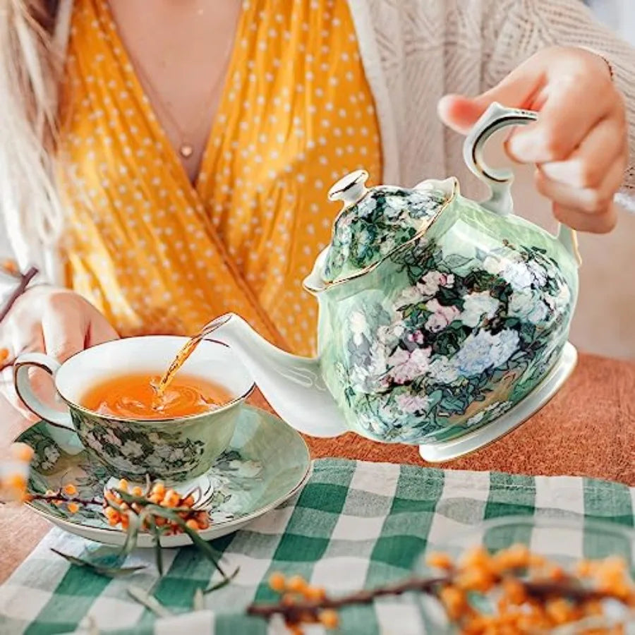 Vintage Floral Teapot
