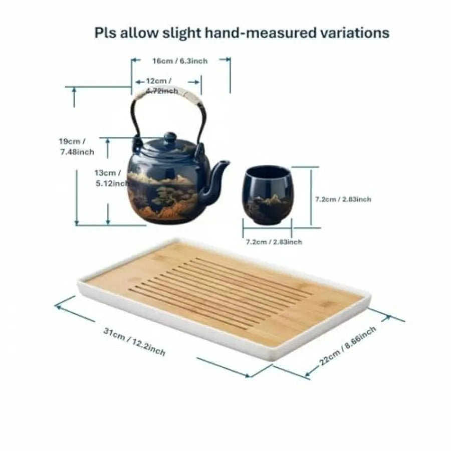 Blue Porcelain Tea Set