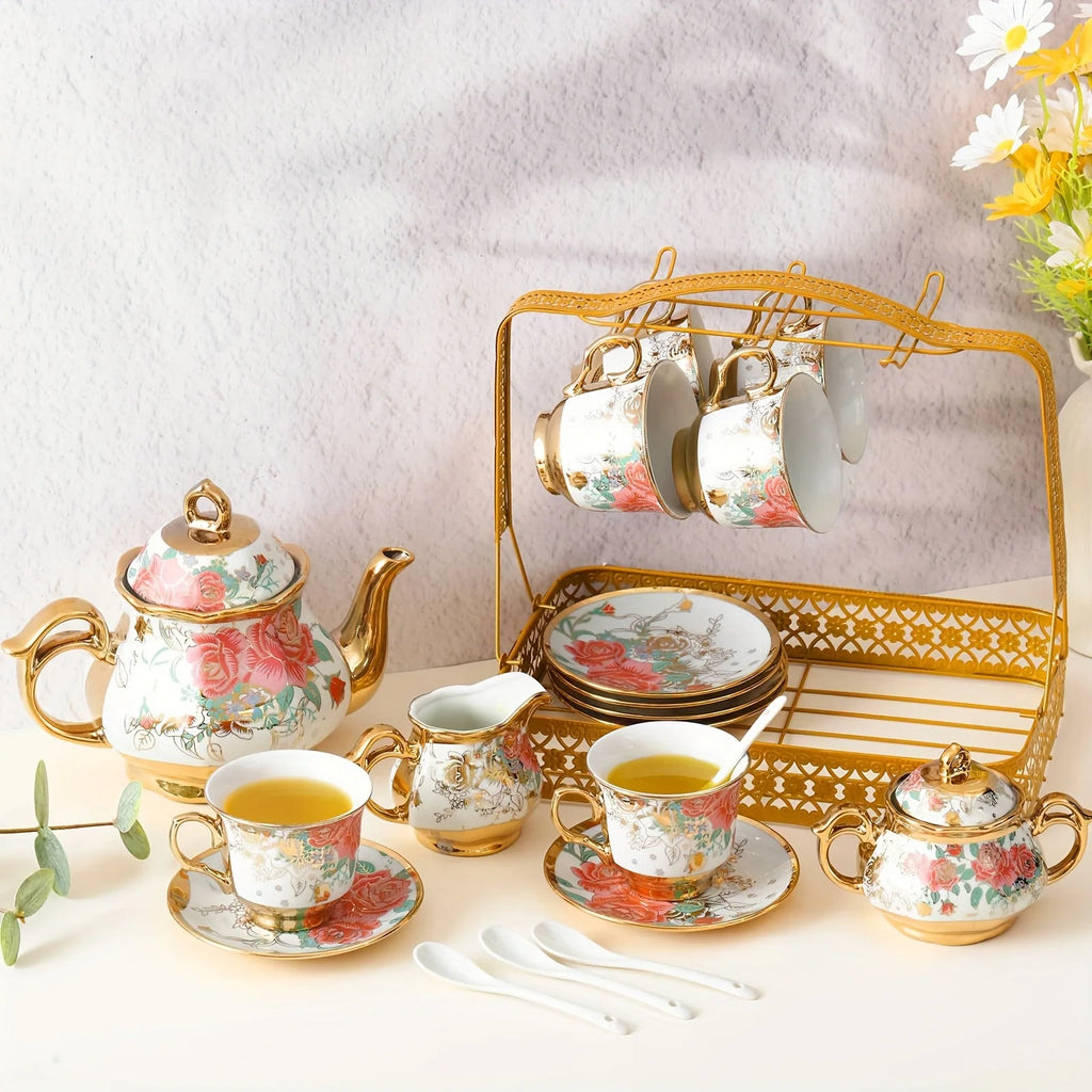 Pink Porcelain Tea Set