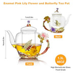 Floral Glass Teapot
