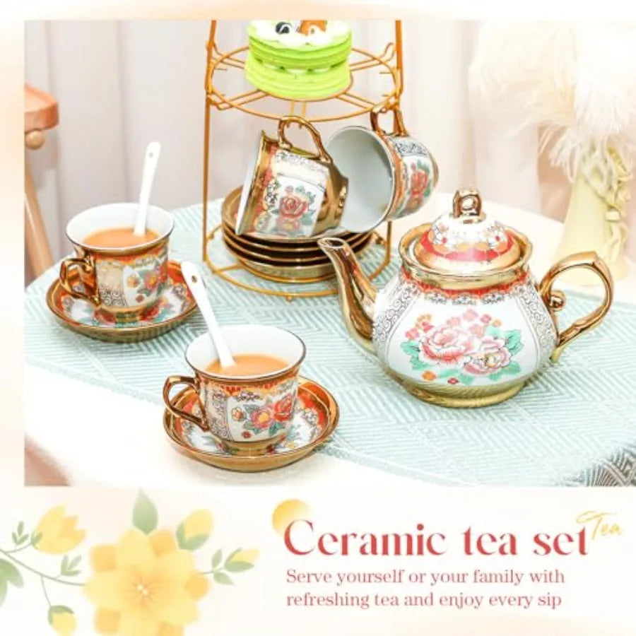 Floral Porcelain Tea Set