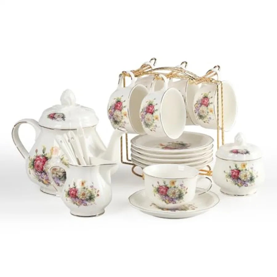 Floral Porcelain Tea Set