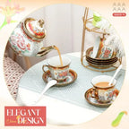 Floral Porcelain Tea Set